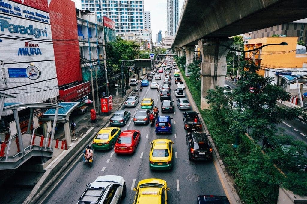 Bangkok traffic during the day